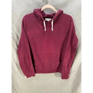 Forever 21 Sweater Womens Small‎ Red Pullover Long Sleeve Hoodie Ladies